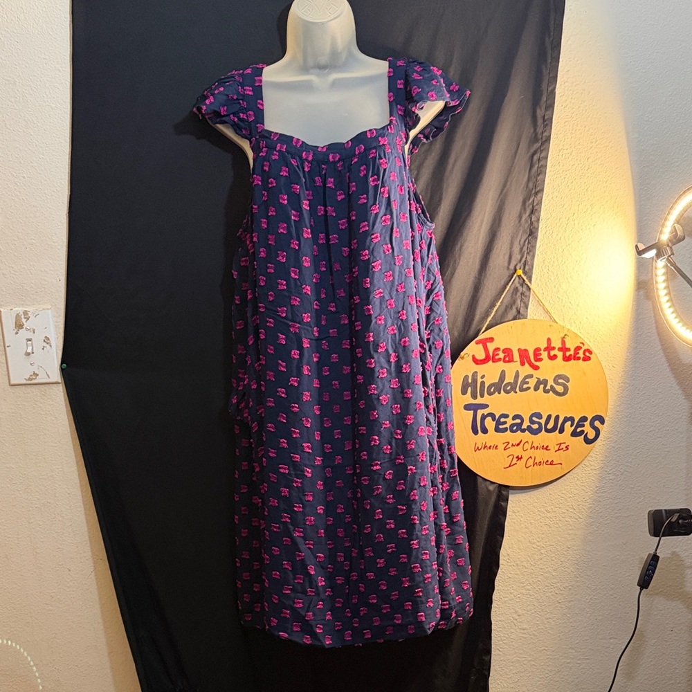 💥NI💥 Loft  Navy and Pink Women's Dress